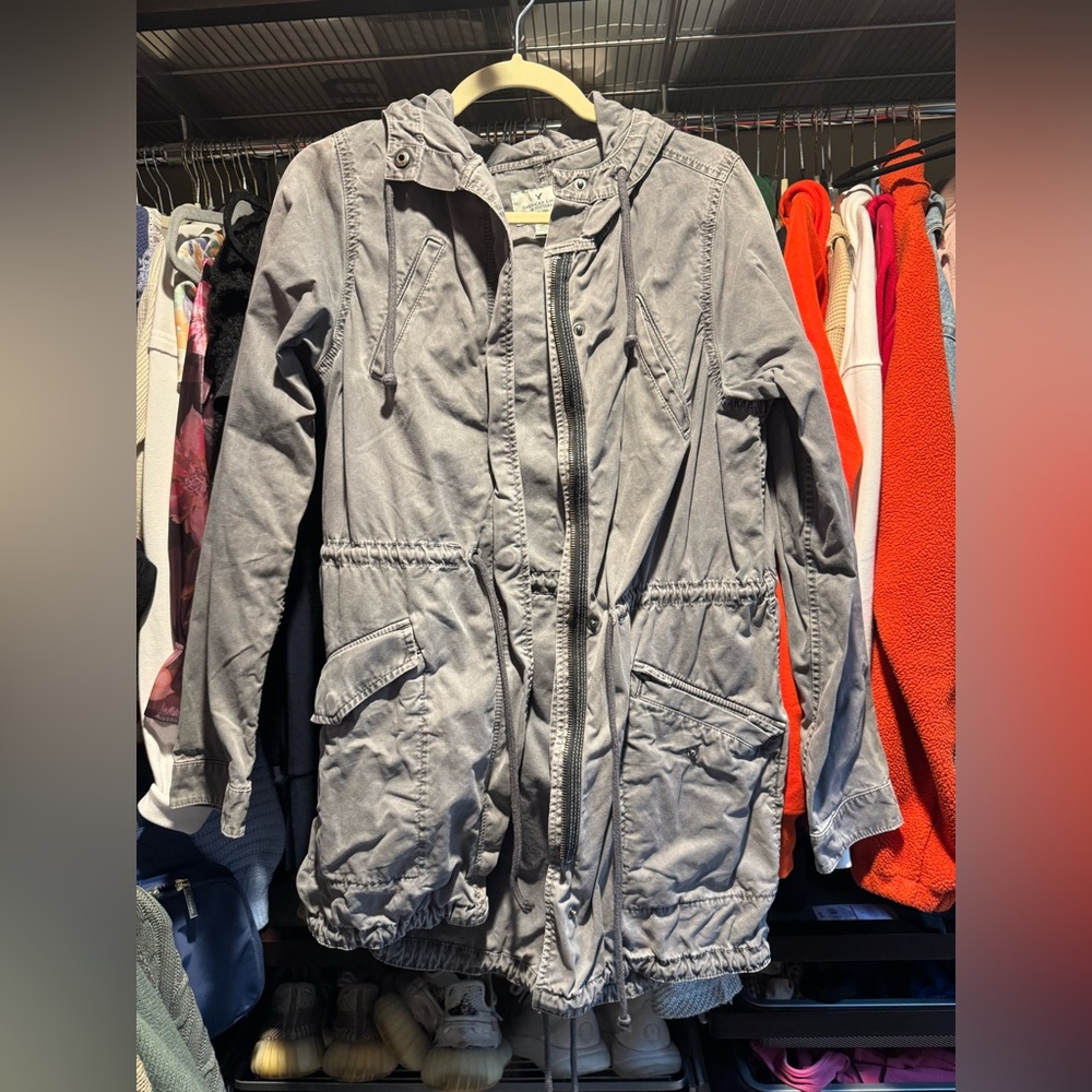 Light grey American Eagle Utility jacket